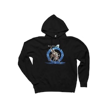 God Of War Ragnarok Kratos Atreus Cartoon Siyah Kapşonlu Sweat Siyah