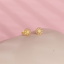 Goldkupe 14 Ayar Altın Yuvarlak Küpe 1,27 Gr-2183