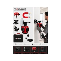 Pro Müller Professional Otomatik Hizalama 16 Köşe 360 Yeşil Lazer Çizgi Hizalama Terazi Çantalı