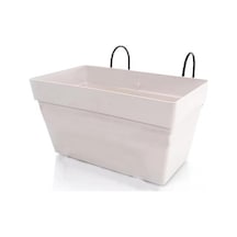 Omnipazar So-yb01a Dekoratif Askılı Yalı Balkon Saksı 6.5 Litre No 1 Kirli Beyaz 113
