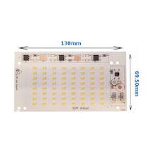 220 Volt 50 Watt Gün Işığı Hazır Projektör Pcb Ledi Smd 2835 Ledli Projektör