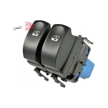 Cam Açma Düğmesi Clıo Iıı Ön Sol Mavi Çiftli Sagem 8200214938