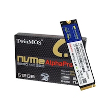 Twinmos Nvme512gb2280ap, Alphapro, 512gb, 3600-3250mb/s, Gen3, Nvme Pcıe M.2 2280, Ssd, Tlc, 3dnand