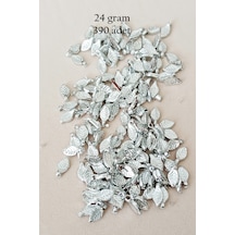 Oya Abiye Bileklik Kolye Pleksi Metalik Plastik Pul Gümüş Renk 24 Gram 390 Adet - Bnc574