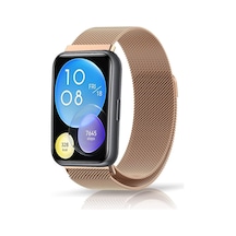 Huawei Watch Fit 2 Uyumlu Metal Hasır Manyetik Kordon Paslanmaz Çelik, Şık & Dayanıklı