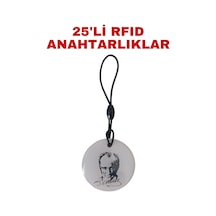Sr-604 A Yazılabilir Ve Kopyalanabilir Rfıd Proximity Anahtarlık 125 Khz Atatürk Tasarımlı Keyfob 25 Adet