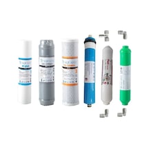 AQUA FLY Su Arıtma Filtresi Çift Karbonlu 6lı Takım Arıtıcı Filtresi ALKALİ 10' AÇIK KASA UYUMLU
