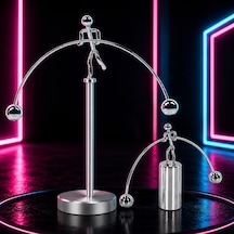 Yüksek Kalite 2 Pcs Dynamic Balancing İnstrument 2 Adet Metal Denge Adam Dekor Obje Yılbaşı Hediyesi