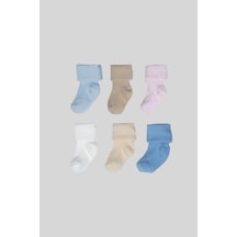 Defne Baby 6 Çift Newborn Anti-bakteriyal Yeni Doğan Ve Bebek Çorabı 0-6 Ay Karışık