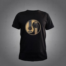 Herşey Nota Gitar Tshirt Siyah Unisex 001