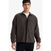 Defacto Poplin Gömlek G6253ax25wnkh324 Haki-kh324