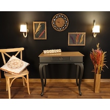 Wooding 80 Cm Çekmeceli Masif Siyah Naturel Dresuar (548586970) Siyah