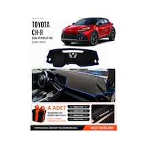 Toyota Chr Head Up Display Yok 2024-2026 Uyumlu Torpido Örtüsü - Siyah-mavi - To028