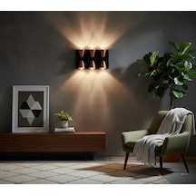 Kendal Kda741 Merkür Led Aplik 6w 540 Lümen Siyah- Gold - Gün Işığı Bakır - Siyah