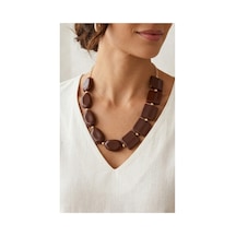 Doğal Taş Görünümlü Tasarım Pinterest Kolye Altın - 902955449 Altın