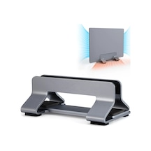 Dikey Dizüstü Bilgisayar Standı Aletsiz Ayarlanabilir Alüminyum Dizüstü Space Grey-1 Slot