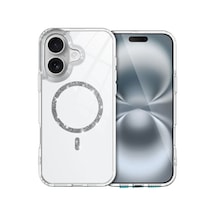 Apple Uyumlu iPhone 16 Plus Uyumlu Live Diamond Magsafe Kapak - Şeffaf