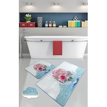 Fennel 2 Li Set Banyo Halısı Paspas Yıkanabilir Çok Renkli
