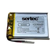 Sertec 523040 3.7v 600 Mah Li-polymer Pil Devreli/1.5a