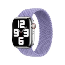 Forzacase Apple Uyumlu  Watch Se 40mm İçin Hasır Örgü Solo Loop Kordon Kayış - Fc401 Lila