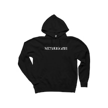 Meshuggah Logo Siyah Kapşonlu Sweatshirt Hoodie Siyah