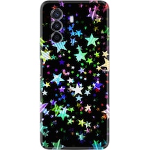 Huawei Nova Y70 Kılıf Silikon Desen Yıldızlar 1601 Siyah
