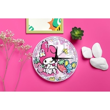 Sevimli Pembe Karakter Ve Çilek Desenli Sessiz Mekanizma Duvar Saati Kız Çocuk Odası Dekoratif Pembe