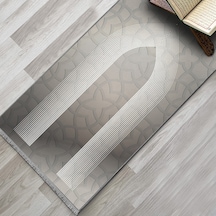 Evaşk Namazlık Dokuma Halı Kaymaz Muslumana Seccade 80 x 130 GRİ EVAŞK606C80