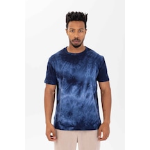 Monox Erkek Batik Baskı Tshirt Lacivert