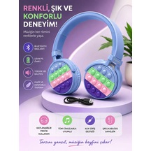 Popit Desenli Kafa Üstü Bluetooth Kulaklık