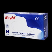 Beybi M Pudralı Muayene Eldiveni 100lü 5468