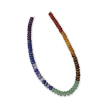 8x4 Mm 7'li Çakra Taşı Dizi Ametist, Lapis, Sodalit, Aventurin, Kaplan Gözü, Akik, Kırmızı Jasper Yeşil