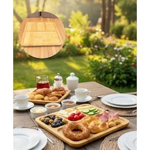 4 Bölmeli Bambu Kare Sunum Tabağı Kahvaltı Tabağı 28 Cm 28x28 4 Bölmeli Bambu Kare Sunum Tabağı Kahvaltı Tabağı 28 Cm 28x28