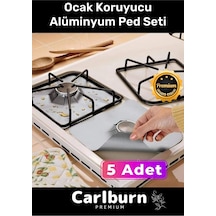 Premium Seri Yağ Kir Koruyucu İz Bırakmaz Kolay Temizlenir Ocak Koruyucu Alüminyum Ped Seti 5 Adet