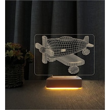 3d Uçak Tasarımlı 3d Led Masa Lambası Doğum Günü Lamba