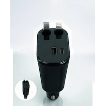 Astraltech Araç Şarj Cihazı 120w Type-c Ve Lightning Çıkışı