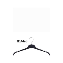12 Adet Elbise Tişört Kazak Bluz Atlet Askı Plastik Siyah Tr Diğer