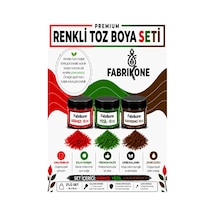 3'lü Set Premium Parafin Soya Wax Toz Mum Boyası Hobi Seti - 10 Cc Kırmızı, Yeşil, Kahverengi Bkfab3kykh10g Karışık