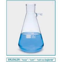 İSOLAB 040.01.500 erlen - nuçe - cam - cam su giriş borulu - 500