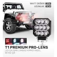 T1 Pro-lens Çalışma Lambası - Kırmızı Angel, Beyaz Işık, 4,800 Lü