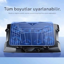Monozone Z33 Işıklı Laptop Soğutucu 8 Fanlı 17İnç Yükseklik Ayarlı Stand Sessiz Notebook Soğutucu