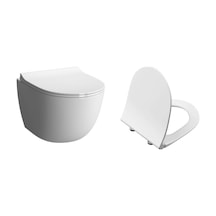 VitrA Sento Rim-Ex Kanalsız Asma Klozet + VitrA Slim Soft Klozet Kapağı