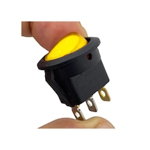 Ic-131 Yuvarlak Işıklı Anahtar On-off 3p Sarı