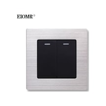 Eıomr Ab İngıltere Standart Duvar Işık Anahtarı 2 Gang 1/2 Yollu Başucu Ordu Yeşil 2gang 1way