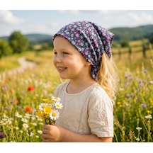 Kız Çocuk Bandana %100 Pamuk Mor