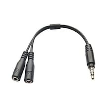 Hy-x77 Siyah Audio + Mic To 3,5mm 0.15m Kulaklık Çevirici