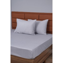 Tek Kişilik Lastikli Çarşaf+1 Yastık Kılıfı  100x200 Gri Gri 100 x 200