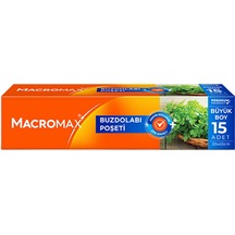 3 Adet Macromax Buzdolabı Poşeti Büyük Boy 15'li