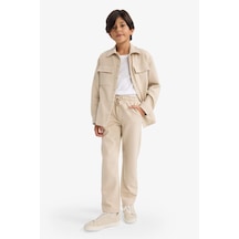 Defacto Erkek Çocuk Beli Lastikli Standart Paça Pantolon G3727a825aubg359 Bej-bg359