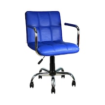 Mobilyakeyfi Bürocci Carla Çalışma Koltuğu-Lacivert Deri-9503D0103